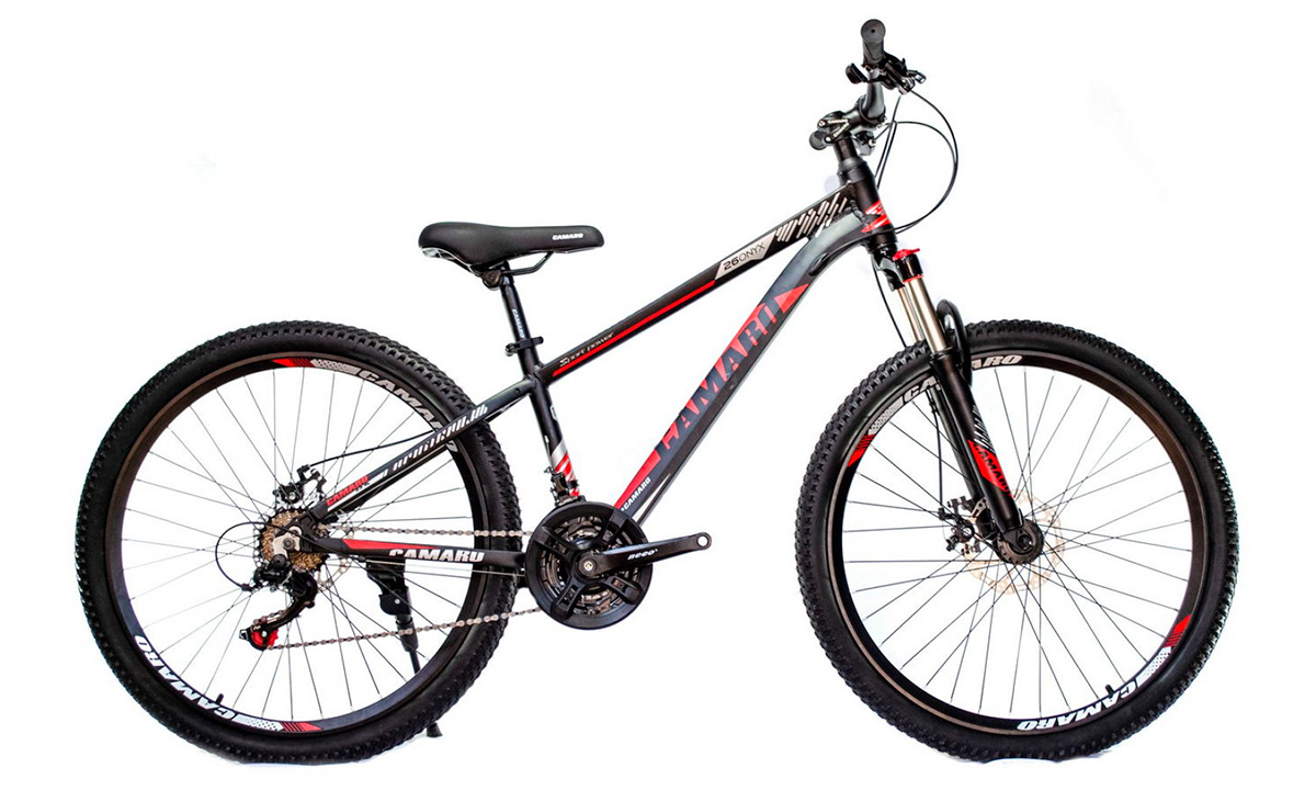 Фотографія Велосипед CAMARO Onix 26" 2021, розмір S, чорно-червоний